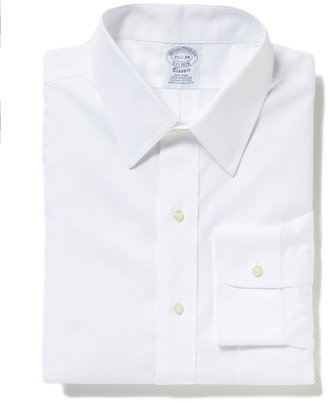 Brooks Brothers Classic Solid Point Collar Dress Shirt