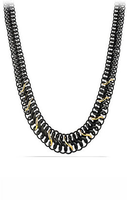 David Yurman Black & Gold Chain Necklace