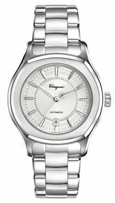 Ferragamo Men's Silver-Tone Stainless Steel Lungarno Automatic Watch