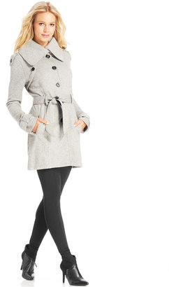 Amy Byer BCX Juniors' Oversized-Collar Belted Coat