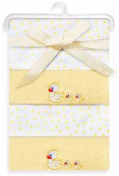 SpaSilk Duck Flannel Receiving Blanket (4-Pack)