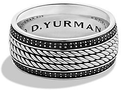 David Yurman Maritime Rope Band Black Diamond Ring