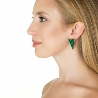 Magid Sarah Large Recon Malachite Stud Earrings