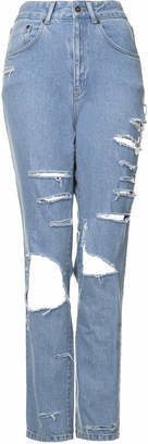Topshop Womens **Tear Away Jeans by The Ragged Priest - Blue