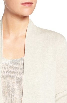 Eileen Fisher Long Wool Crepe Jersey Cardigan