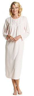 Miss Elaine Honeycomb Knit Long Gown - Peach