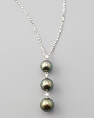 Mikimoto Three-Pearl South Sea Pendant Necklace