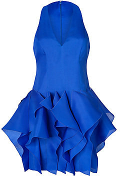Ralph Lauren Collection Silk Puff Skirt Halter Dress