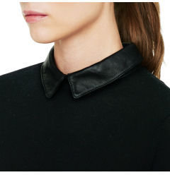 Club Monaco Riley Leather Collar Sweater