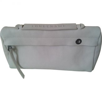 Longchamp White Leather Clutch bag