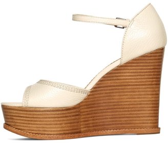 Brooks Brothers Tumbled Calfskin Stacked Wedges