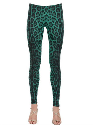 Leopard Printed Lycra Jersey Leggings