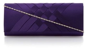 Cartier Roland Purple satin interwoven clutch bag