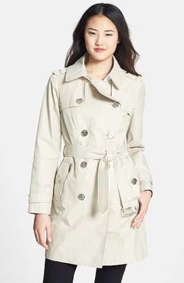 MICHAEL Michael Kors Belted Double Breasted Trench