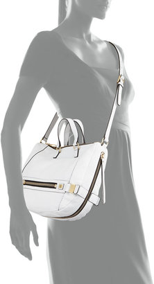 Botkier Honore Perforated Leather Hobo Bag, White