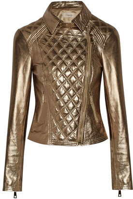 Temperley London Metallic leather biker jacket