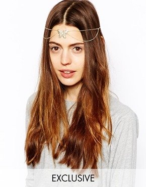 Orelia Exclusive For ASOS Butterfly Hair Crown - Gold
