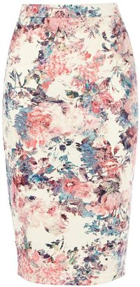 Warehouse Scuba floral print co-ord skirt