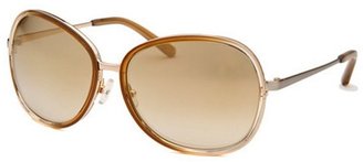 Calvin Klein Women's Round Gold Sunglasses