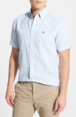 Swiss Army 566 Victorinox Swiss Army® 'Hamilton' Tailored Fit Gingham Short Sleeve Button Down Sport Shirt