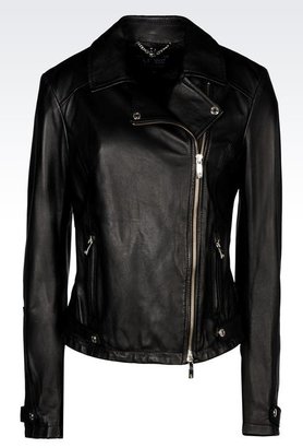 Armani Jeans LEATHER AND FUR - Leather jackets