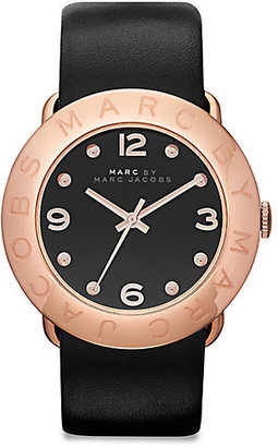 Marc by Marc Jacobs Rose Goldtone Stainless Steel Watch/Black