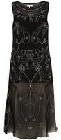 Dorothy Perkins Womens True Decadence Embellished Sheer Dress- Black