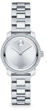 Movado Bold Diamond & Stainless Steel Bracelet Watch