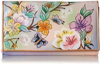 Anuschka Anchka Women's Genuine Leather Wallet | Hand Painted Original Artwork | Multipocket Clutch |