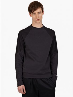 Paul Smith Men’s Navy Panelled Cotton Sweatshirt