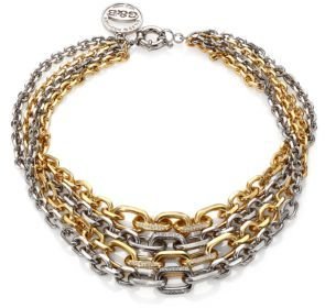 Giles & Brother Two-Tone Pave Multi-Chain Necklace