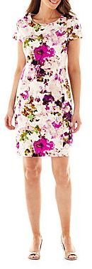 Liz Claiborne Short-Sleeve Floral Shift Dress