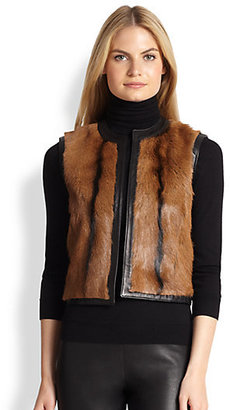 Ralph Lauren Black Label Ellery Goat Fur Vest