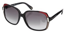 Diane von Furstenberg Square Frame Sunglasses - 001 black