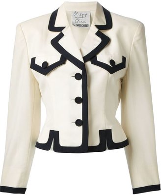 Moschino VINTAGE contrast trim skirt suit