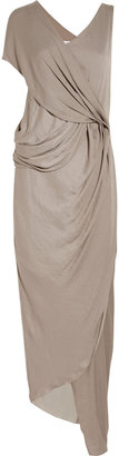 Helmut Lang Orbit draped chiffon maxi dress