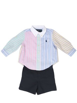 Ralph Lauren Set: Oxford Shirt And Gabardine Shorts
