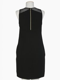 L'Agence Sweetheart Dress With Knit Mesh Bodice
