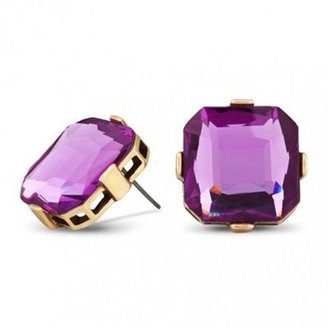 Ben de Lisi Principles by Designer purple square stud earring
