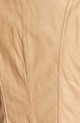 MICHAEL Michael Kors Front Zip Leather Moto Jacket