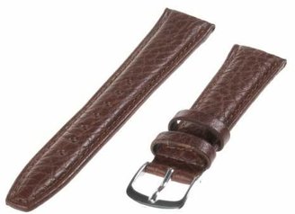 Republic Men's Shrunken Grain Leather Watch Strap 20mm Regular Length, Tan