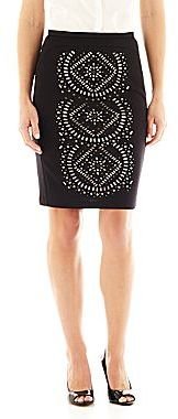 JCPenney Worthington Lace-Inset Pencil Skirt