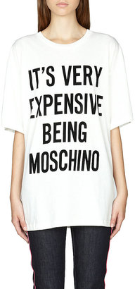 Moschino Slogan-Print Cotton T-Shirt - for Women