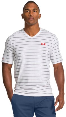 Under Armour Men's Charged Cotton Pinstripe V-Neck T-Shirt