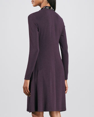 Eileen Fisher Cozy Long-Sleeve Jersey Dress