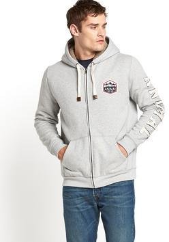 Animal Mens Farthings Sherpa Lined And Zipped Through Hoody