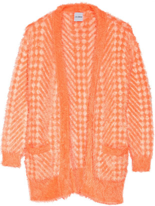 Karla Spetic Patterned textured-knit cardigan