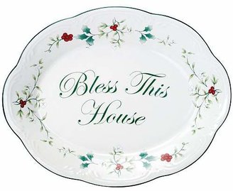 Pfaltzgraff Winterberry Bless This House Platter