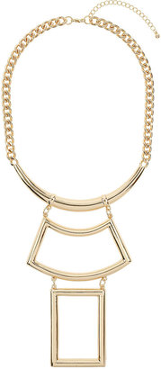 Topshop Geometric outline necklace