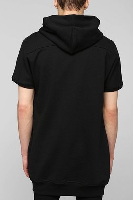 Drifter Magnus Short-Sleeve Zip-Up Long Hooded Sweatshirt